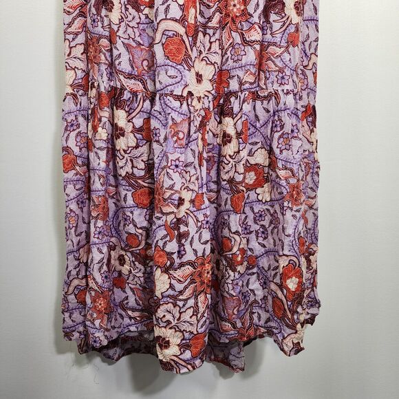 Knox Rose Dress Size XXL Purple Haze Multicolor Midi Short Flutter Sleeve Floral - Picture 5 of 13